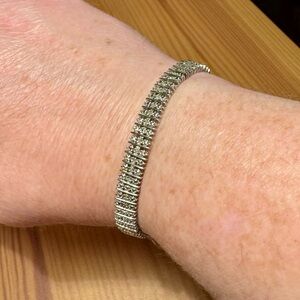 Silver Bracelet with Sparkling Accents
